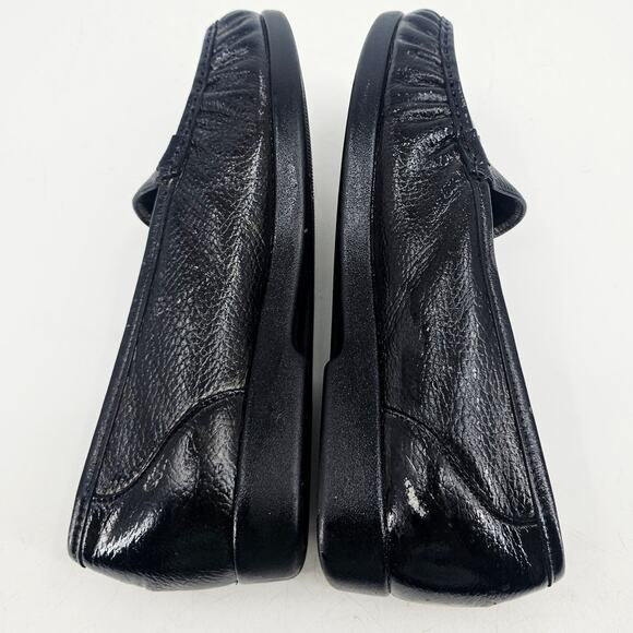 SAS Twin Black pebbled leather Slip On Loafer Boat Shoe Women's 10.5 WW - Picture 6 of 9